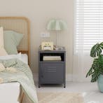 Nachtkastje | Bijzettafel | 40x40x55cm | Metaal | Antraciet, Verzenden, Nieuw