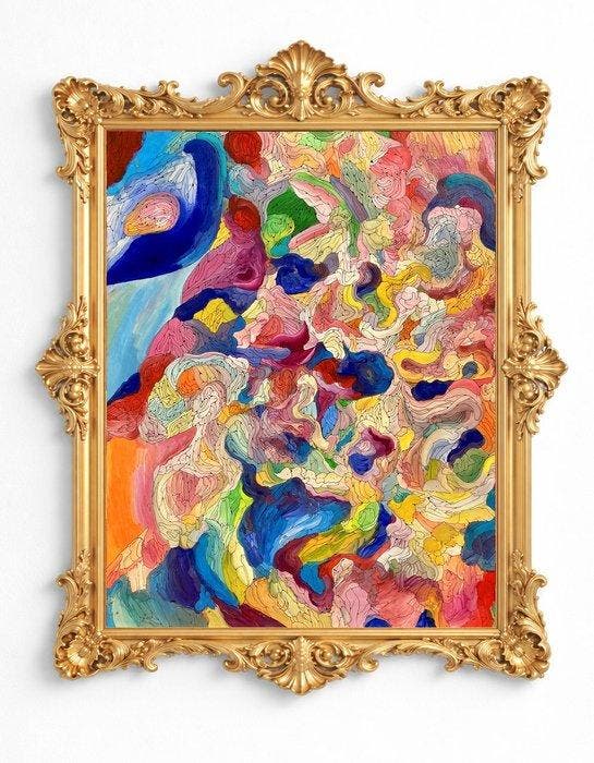 Roger Haus - Nebula - XL, Antiek en Kunst, Kunst | Schilderijen | Modern