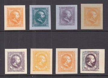 Nederland 1867 - Selectie van 8 Oscar Berger-Levrault, Gestempeld