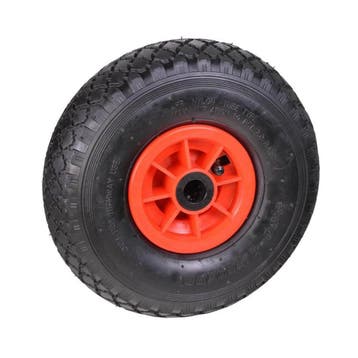 Steekwagenwiel Luchtband Rollader Zwart/Rood, Doe-het-zelf en Verbouw, Transportwagens, Verzenden, Nieuw