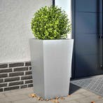 vidaXL Plantenbak 45x45x75 cm gegalvaniseerd staal, Verzenden, Nieuw, Metaal