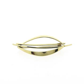 Vintage gouden abstracte broche, Ophalen of Verzenden, Gebruikt, Goud, Goud