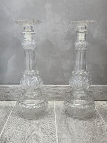 Kandelaber (2) - Glas - Vintage