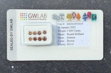 Zonder minimumprijs - 8 pcs Diamant (Natuurlijk gekleurd) -, Sieraden, Tassen en Uiterlijk, Nieuw