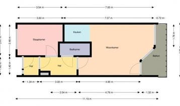 Te Huur 2 Kamer Appartement Hadewijchstraat Alkmaar, Huizen en Kamers, Huizen te huur, Alkmaar, Direct bij eigenaar, Noord-Holland