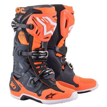 Alpinestars Tech 10 Crosslaarzen Grijs / Fluor Oranje maat 1, Ophalen of Verzenden, Nieuw