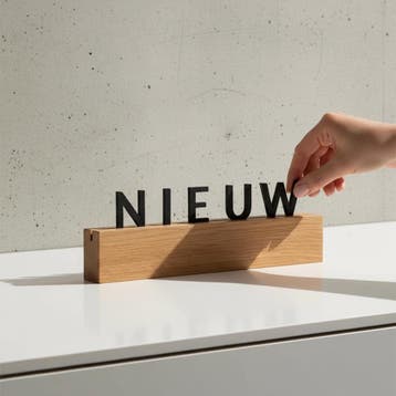 Oacklux Kana Letterhouder Eikenhout 200 mm - set van 6, Nieuw in verpakking