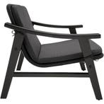 Wicker fauteuil Treviso, houten frame en kussen - zwart, Verzenden, Nieuw