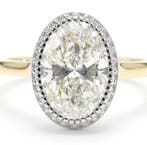 Ring - 18 karaat Geel goud, Witgoud - 5.21ct. tw. Diamant, Nieuw