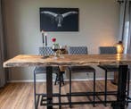 Massieve Eettafel | Boomstamtafels | Boomstammeubels | Uniek, Vijf personen of meer, Metaal, Nieuw, 200 cm of meer