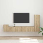 vidaXL Tv-meubelset Wandgemonteerd 3 pcs Sonoma Eiken, Huis en Inrichting, Kasten | Televisiemeubels, Minder dan 50 cm, Verzenden