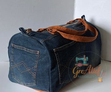 Jeans/Denim Duffelbag/Reistas, Sieraden, Tassen en Uiterlijk, Ophalen of Verzenden, Nieuw, Blauw