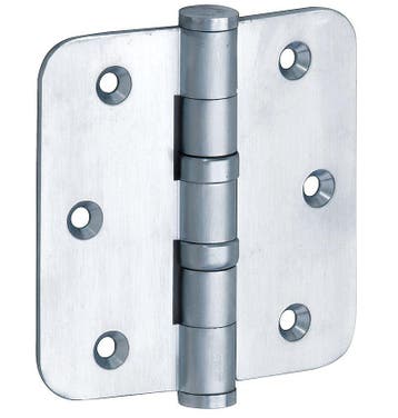Kogellagerscharnier 89x89 ronde hoek vlak mat chroom, Verzenden, Nieuw
