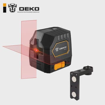 DEKO DKLL02G/R Zelfnivellerende Kruislijnlaser met Rode Lase, Verzenden, Nieuw