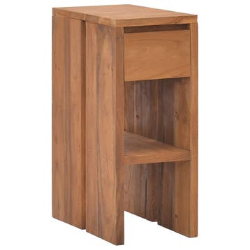 vidaXL Nachtkastje 20x35x50 cm massief teakhout, Verzenden, Nieuw, Hout