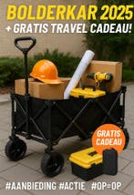 Bolderkar XL Zwart – Opvouwbare Transportkar, Verzenden, Nieuw