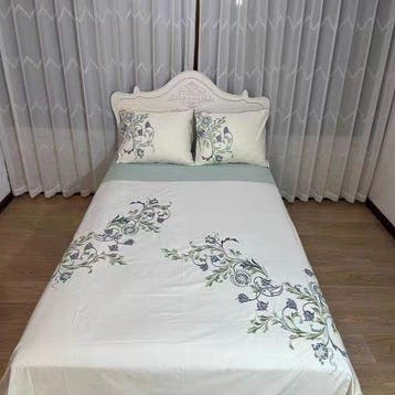 Laken - 200 cm - 230 cm - Kunstmatige borduurzijde