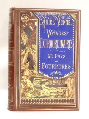 Jules Verne - Le pays des fourrures [Bannière 2nd type, Antiek en Kunst
