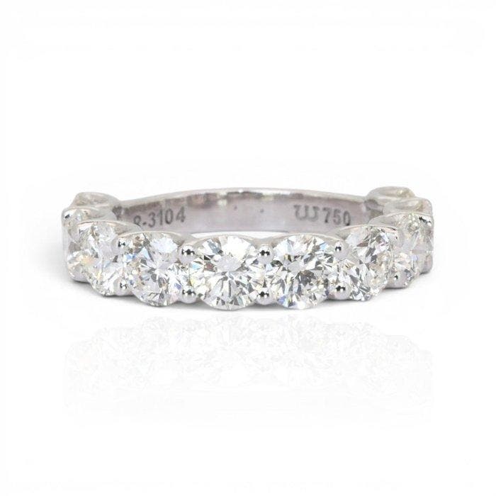 Ring - 18 karaat Witgoud - 4.22ct. tw. Diamant (Natuurlijk), Sieraden, Tassen en Uiterlijk, Ringen