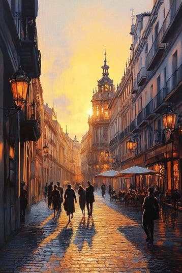 Iconica - Golden Hour Stroll - unique 1/1 XXL (150 x 100 cm)