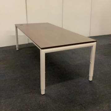 drentea bureau 200x90 cm, in hoogte verstelbaar, Wit - bruin, Huis en Inrichting, Bureaus, Ophalen of Verzenden, In hoogte verstelbaar