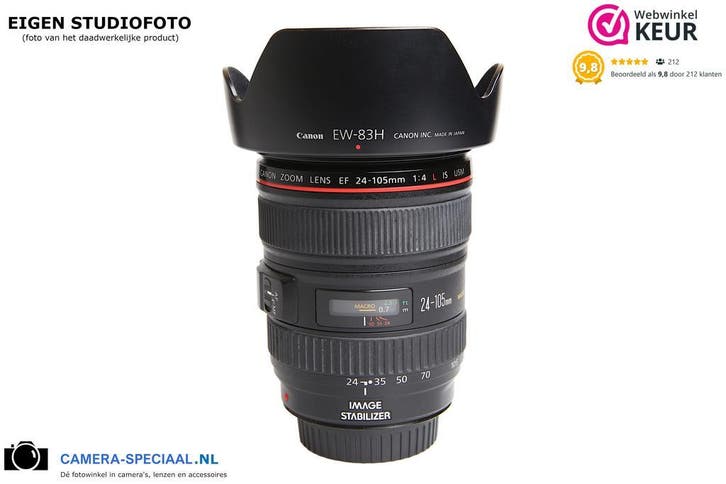 Canon EF 24-105mm L IS USM lens met 12 maanden garantie, Audio, Tv en Foto, Fotografie | Lenzen en Objectieven, Standaardlens