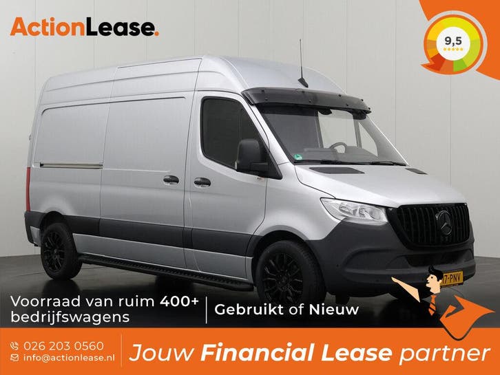 Mercedes-Benz Sprinter 9G-Tronic Zilver of Grijs occasion, Auto's, Bestelauto's, Te koop, Zwart, Automaat, Financial lease, BTW verrekenbaar