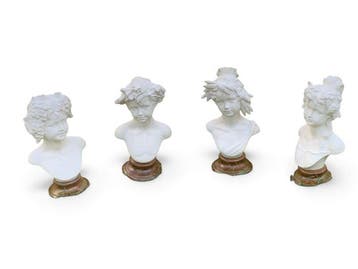 sculptuur, 4 stagioni - 38 cm - Keramiek