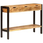 vidaXL Dressoir met 3 lades 110x35x75 cm massief mangohout, 100 tot 150 cm, Verzenden, Nieuw, 25 tot 50 cm