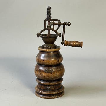 Peper- en zoutstel - Vintage - Messing en Wormhouten