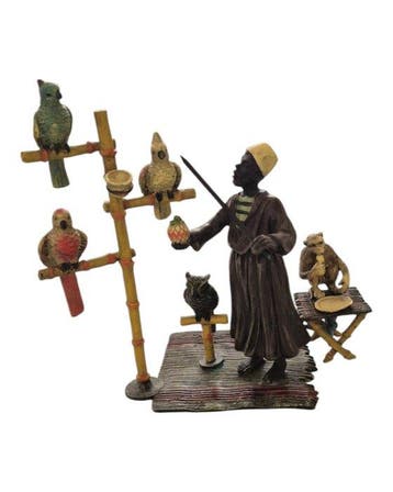 Franz Bergmann - Figuur - Der orientalische Vogelhändler -, Antiek en Kunst