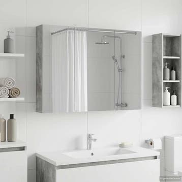 vidaXL Badkamer spiegelkast met plank Beton Grijs 100 x 14,5, Verzenden, Nieuw