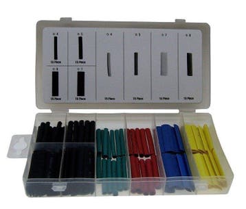 Krimpkous set 120-delig | 4 maten | zwart en gekleurd, Ophalen of Verzenden, Nieuw