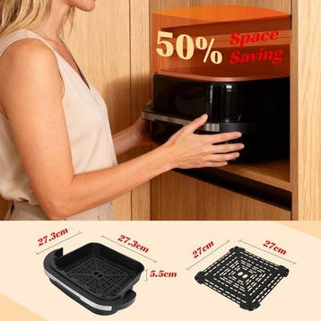 Aigostar Airfryer XL Surface - 4L - Voor Pizza - Zwart, Verzenden, Zo goed als nieuw