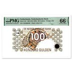 100 Gulden Steenuil 1992 PMG 66, Postzegels en Munten, Bankbiljetten | Nederland, Verzenden