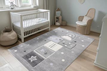 Speelkleed | Happy | Hinkelbaan | Zilver | 80x150 cm, Verzenden, Nieuw