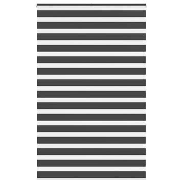 vidaXL Zebra rolgordijn 145x200 cm stofbreedte 140,9 cm, Verzenden, Nieuw, Zwart