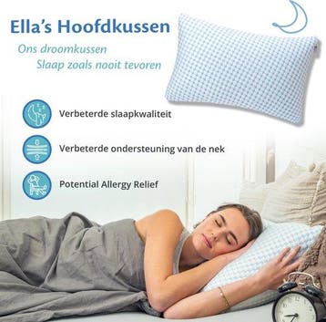 2dekans | EL-Life Hoofdkussen Nekklachten 40 x 80 cm -, Ophalen of Verzenden, Zo goed als nieuw