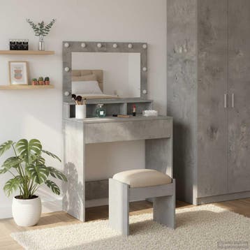 vidaXL Plafondtafel Beton Grijs 78,5 x 41 x 135 cm Bewerkt, Huis en Inrichting, Tafels | Kaptafels, Verzenden, Nieuw