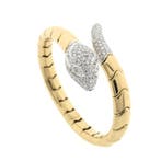 Leo Pizzo bicolor gouden Serpentine klemarmband; Maat XS, Gebruikt, Overige kleuren, Ophalen of Verzenden, Met edelsteen