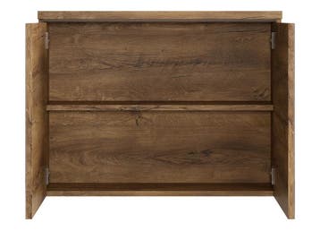 Badkamerkast Paso 80 x 20 x 60 cm Bruin Eiken Spiegelkast, Verzenden, Nieuw, Spiegelkast