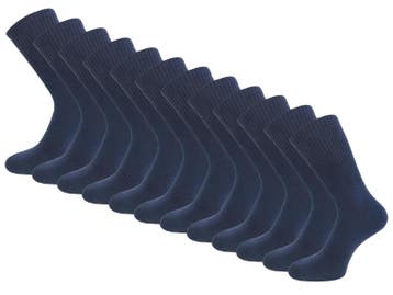 12 Paar Naadloze sokken met Lichte Badstofzool - Marineblauw, Verzenden, Nieuw