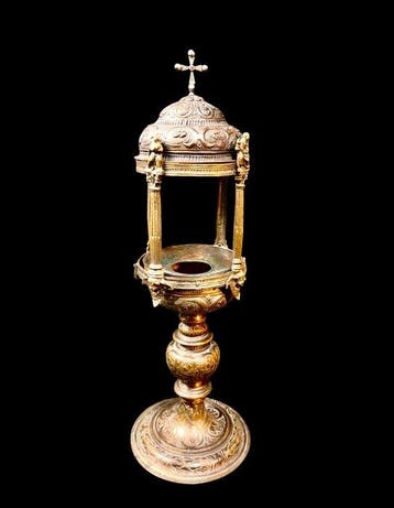 Antiek Reliekhouder - Koper, Brons, Messing - 1850-1900 - 34