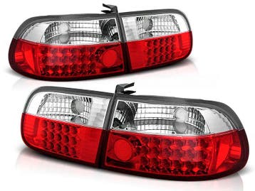 Achterlichten Honda Civic 92-95 3 Deurs LED chroom/Rood, Ophalen of Verzenden, Nieuw