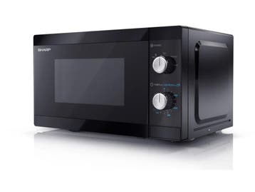 Sharp YC-MS01E-B - Solo magnetron - 800W 20L - Zwart, Verzenden, Zo goed als nieuw