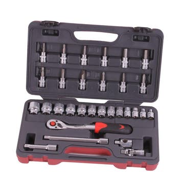 Doppendoos 3/8 35 delig sae (engelse maten), Doe-het-zelf en Verbouw, Gereedschap | Handgereedschap, Verzenden, Nieuw