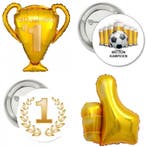 31-delige voetbal decoratie set wit met goud Kampioen, Sport en Fitness, Verzenden, Nieuw