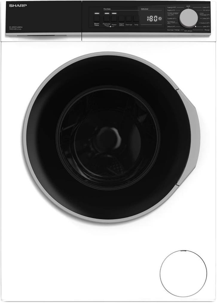 €449 Sharp ES-NFB914AWNA-FR wasmachine Voorbelading 9 kg, Witgoed en Apparatuur, Wasmachines, Energieklasse A of zuiniger, Ophalen of Verzenden