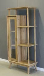 Kleine retro servieskast teakhout voordelig bij Indoteak, Teakhout, Nieuw, 50 tot 100 cm, Met plank(en)