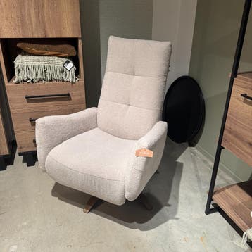 Relaxfauteuil Pianezzo - Stof Beige - Pronto Wonen, Nieuw, 75 tot 100 cm, Ophalen of Verzenden, Modern
